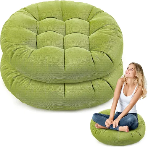 Miniatura 40 de Almohadas de suelo Jerify 22 x 22 Pulgadas Redondas Cuadradas Grandes Almohada de meditación para piso para aula Meditación para adultos Almohada