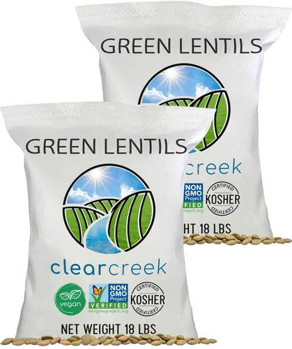 Miniatura 12 de CLEAR CREEK Lentejas Verdes Proyecto Verificado Sin OMG 1 lb Vegano No Irradiado (Brotará) Kosher Vegano
