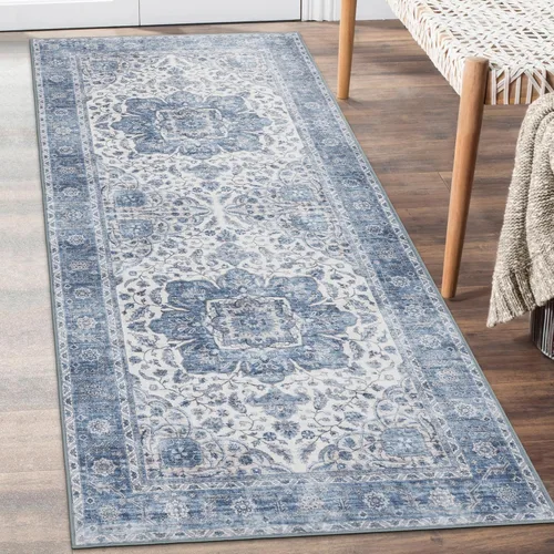 Miniatura 10 de ReaLife Rugs Alfombra pasillo lavable a máquina - Sala de estar, dormitorio, baño, cocina, entrada, oficina - Acolchada de pelo bajo, resistente a