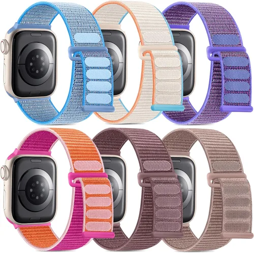 Miniatura 12 de WJK Correas elásticas de nailon compatibles con correas de Apple Watch de 1.496 in 1.575 in 1.614 in 1.654 in 1.732 in 1.772 in 1.811 in 1.929 in