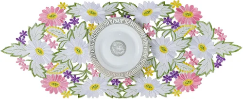 Miniatura 2 de AMARED Spring Daisy - Caminos de mesa bordados con flores para decoración del hogar, 13 x 34 pulgadas