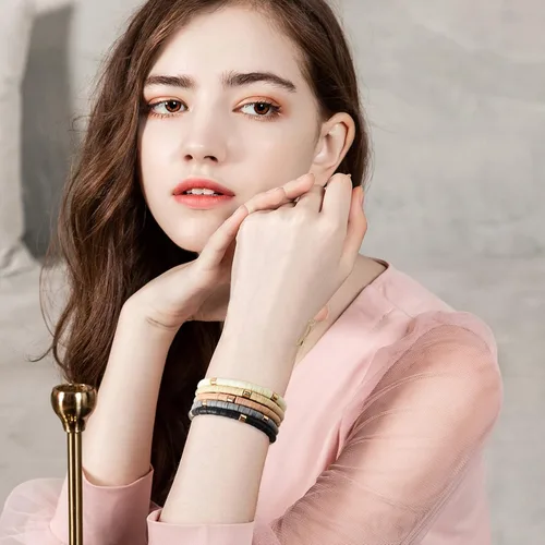 Miniatura 5 de Pulseras de cuentas de arcilla estilo heishi surfista para mujer, con discos de vinilo y dije de mal de ojo, apilables, pulseras elásticas