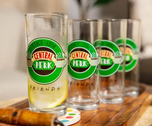 Miniatura 6 de Silver Buffalo Friends Central Perk NYC - Juego de vasos de 4 piezas, 10 onzas