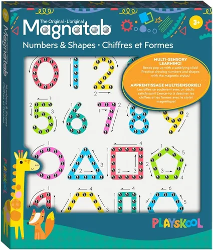Miniatura 2 de Playskool Magnatab — Números y Formas — Tablero Magnético de Dibujo con Trazado de Letras para Aprendizaje de Niños Pequeños y Dibujo Sensorial