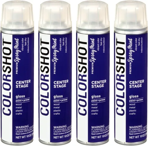 Miniatura 51 de COLORSHOT Pintura en aerosol brillante, aromaterapia (lavanda) 10 onzas, paquete de 4, pintura acrílica de secado rápido, uso en interiores