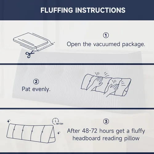Miniatura 9 de Z-hom Almohada de cabecera tamaño King, almohada de lectura de cuña triangular para cama o sofá, cojín ergonómico para respaldo para sentarse, leer