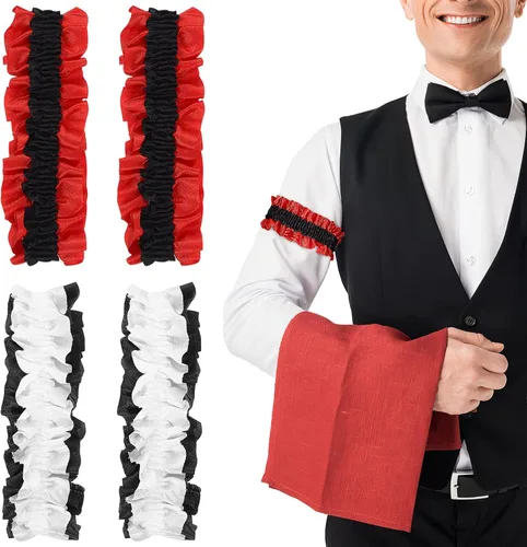 SOIMISS Brazalete liguero 8 piezas soporte para camisa brazo liguero satén manga cinturón rugiendo años 20, Como se muestra