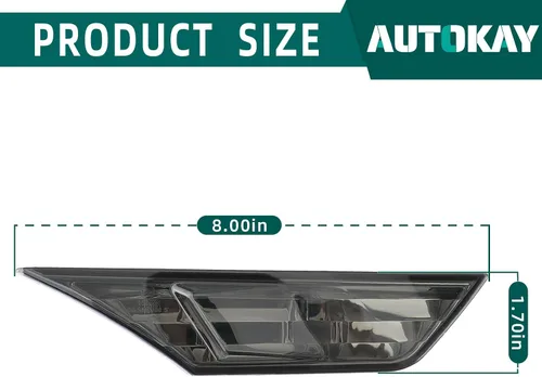 Miniatura 6 de AUTOKAY Lámpara de señalización lateral con bombillas LED para Honda Civic 2016-2021-Smoke