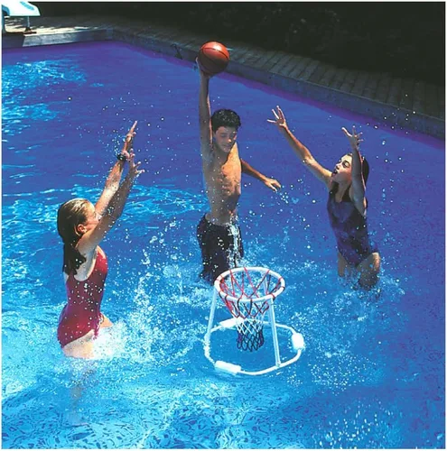 Miniatura 2 de Swimline 9162 Super Hoops flotando Juego de baloncesto, Paquete de 1 Juego de baloncesto flotante (tubo de resina)