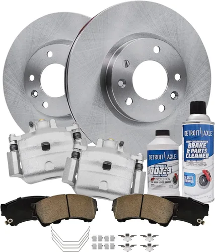 Miniatura 56 de Detroit Axle - Rotores de freno para Nissan NV2500 NV3500 NV1500 NV1500 2012-2021, repuesto de rotores de freno de disco: rotor delantero de 14.17