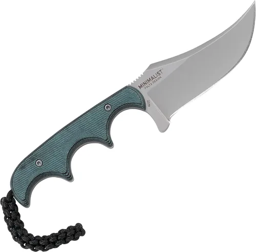 Miniatura 2 de CRKT Cuchillo de hoja fija de supervivencia al aire libre minimalista persa con vaina: hoja de borde liso de acero inoxidable, mango de micarta