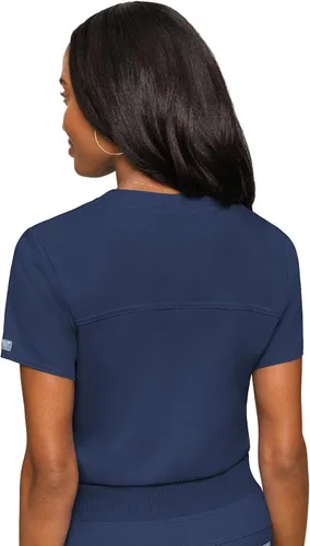 Miniatura 2 de Med Couture Touch - Camiseta médica con bolsillo en el pecho para mujer