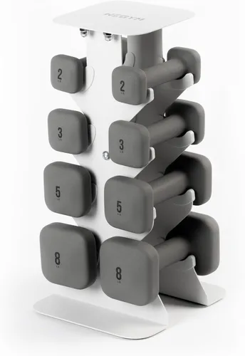 Miniatura 12 de WeGym SafeGrip Square Dumbbells with Anti Slip Handles, Aesthetic Free Weights for Home Workouts, Stable Design Prevents Rolling during Floor