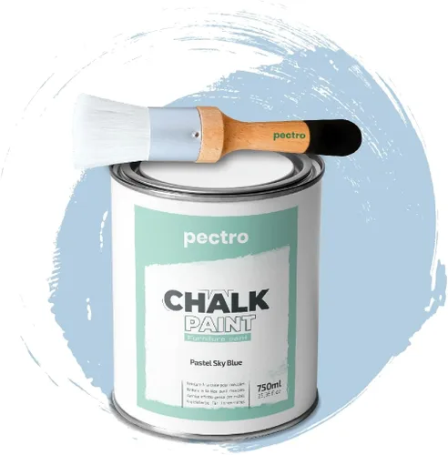 Miniatura 22 de Pintura de tiza para muebles, 25 onzas líquidas (25.4 fl oz) + pincel especial para pintura de tiza, pintura para muebles, sin lijar ni imprimar