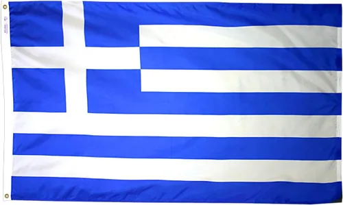 Miniatura 4 de Annin Flagmakers Bandera de Grecia fabricada en Estados Unidos según las especificaciones oficiales de diseño de las Naciones Unidas, 4 x 6 pies