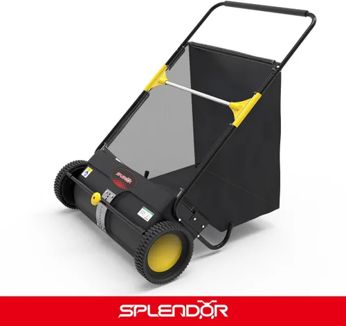 Miniatura 8 de SPLENDOR LS-650A2 - Barredora de césped de 26 pulgadas para caminar y empujar, barredora de jardín, barredora de caminos