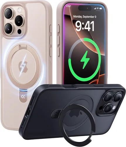 Miniatura 69 de CASEKOO- Funda para iPhone 15 c/soporte magnético invisible [protecc. militar contra caídas] [compatible c/MagSafe], a prueba de impactos, delgada