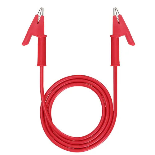 Miniatura 7 de Sumnacon Clips de cocodrilo de doble extremo, cable de cable de prueba de 15 A con clips aisladores, 2 cables flexibles de prueba de 3.3 pies