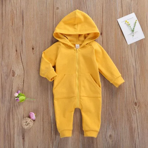 Miniatura 2 de Enterizo de manga larga para bebés y niñas, con cremallera, cálido, con cremallera, para otoño e invierno