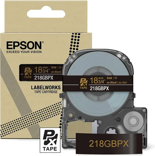 Miniatura 13 de Epson LABELWORKS 218BMBEPX - Cartucho de cinta de PET (poliéster), color negro sobre beige mate, 3/4 pulgadas de ancho, 26 pies