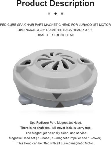 Miniatura 7 de BF-004 Motor de cabeza de chorro magnético sin tubería para pedicura silla de spa, reemplazo universal de pedicura Jet para LURACO Magnetic Jet