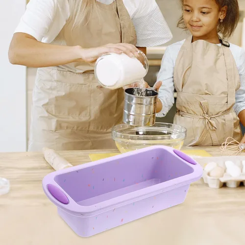 Miniatura 8 de Reusable Silicone Loaf Mold Non-Stick Bread Pan for Baking Bread, Brownies, and Cakes, Suitable for Home and Bakery Use
