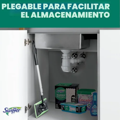Miniatura 5 de Swiffer Sweep & Mop Deluxe 2 en 1 kit de limpieza de pisos con barrido y trapeado, kit multi-superficie para limpieza de pisos, incluye 1 Barrido
