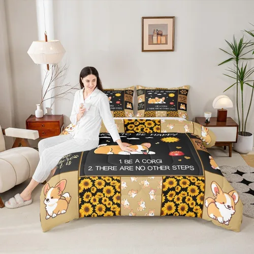 Miniatura 48 de Juego de edredón con siluetas de oso para niños, tamaño individual, decoración de Navidad para niños y niñas, adultos, edredón de plumón de pinos