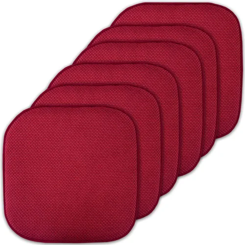 Miniatura 107 de Sweet Home Collection Cojines de espuma viscoelástica para silla, antideslizantes, diseño de panal de abeja, 16 x 16 pulgadas, paquete de 2