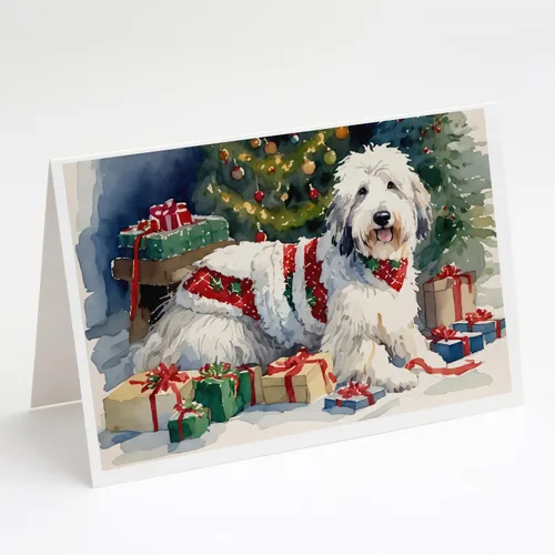 Miniatura 56 de Caroline's Treasures DAC2753GCA7P Paquete de 8 tarjetas de felicitación navideña acogedora de Husky siberiano Tarjetas en blanco con sobres
