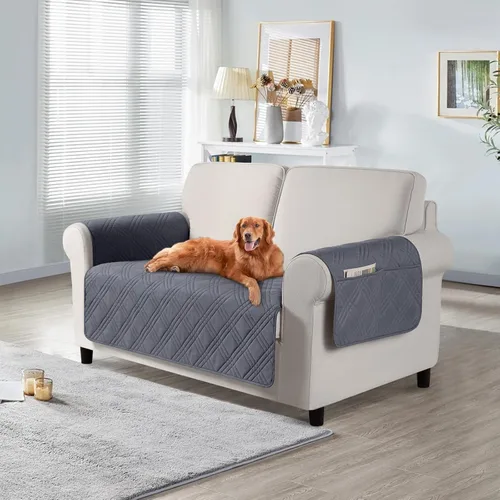 Miniatura 14 de TAOCOCO Fundas de sofá impermeables extragrandes para mascotas y perros con respaldo antideslizante, fundas para asientos de sofá con bolsillo