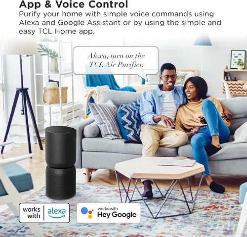 Miniatura 4 de TCL Breeva - Purificador de aire inteligente A5 con limpieza de 5 etapas, True HEPA (H13), elimina el 99.97% del polvo, bacterias/olores y más, Negro