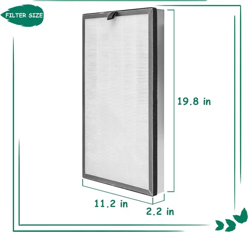 Miniatura 6 de Filtro de repuesto, compatible con purificador de aire MA Series 112 V2.0, prefiltro 3 en 1, filtro HEPA verdadero H13 y filtro de carbón activado