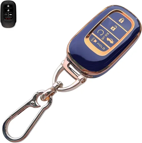 Miniatura 14 de Compatible con funda para llavero Chevy con llavero – Funda de TPU suave negra para Chevy Equinox Impala Malibu Camaro Cruze Sonic Terrain 5 botones