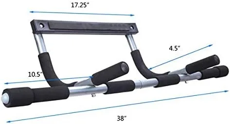 Miniatura 9 de Barra de dominadas para puerta de fitness, equipo de gimnasio portátil para interiores, multiagarre fuerte para puerta Barra de dominadas