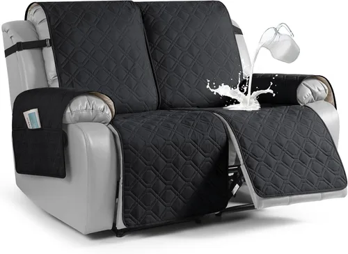Miniatura 20 de VANSOFY Funda impermeable para sofá reclinable, lavable, funda para sofá reclinable de 1 pieza, protector de muebles con correas elásticas, bolsillo