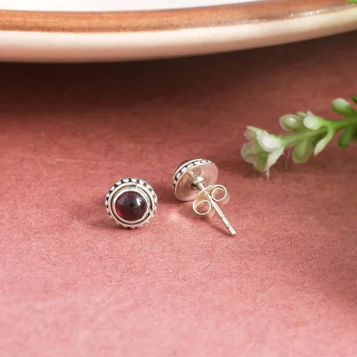 Miniatura 61 de Round Gemstone Stud Design 2