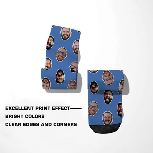 Miniatura 3 de Laffyett Calcetines personalizados con fotos, calcetines de cara personalizados con imágenes, calcetines novedosos personalizados divertidos