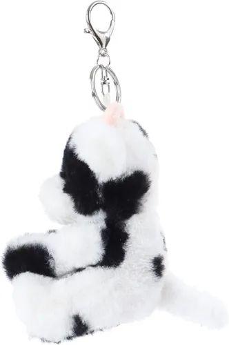 Miniatura 3 de Apricot Lamb Cute Toys - Llavero de peluche clásico de ternero de vaca para bolsa de niños, bolso, mochila y bolso (5 pulgadas)