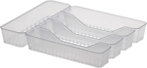 Miniatura 17 de Spectrum Diversified Hexa - Bandeja organizadora de cajones de cocina moderna, utensilios y cubiertos, organizador de 6 divisores, 13 x 16, gris