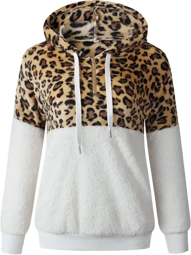 Miniatura 3 de Hoodies for Women Fluffy Zip Up Hoodies Long Sleeve Sweatshirt Tops Hood Winter Warm Jacket Shaggy Coats Overcoat