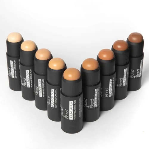 Miniatura 8 de Palladio BUILD + BLEND - Barra de base, barra de contorno para cara, maquillaje profesional para un aspecto perfecto, 0.25 onzas (brillo ámbar)