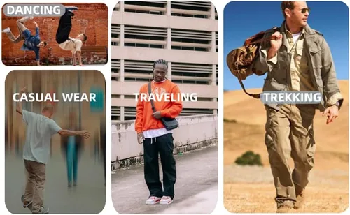 Miniatura 7 de Cargo Pants for Men Multi Pockets Work Pants Cotton Stretch Elastic Waist Relaxed Fit Hiking Outdoor Casual
