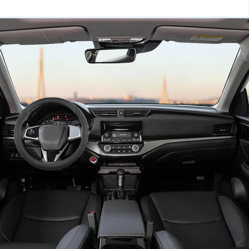 Miniatura 6 de GIANT PANDA Funda de Volante de Microfibra y Cuero para Honda Accord, Civic, CR-V, HR-V, Pilot (Negro-Tamaño Estándar)