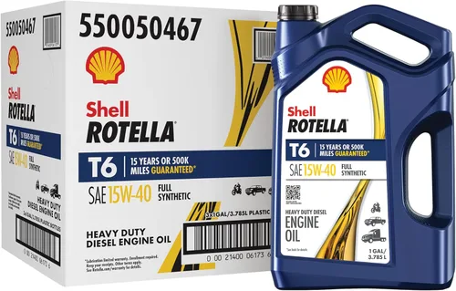 Miniatura 10 de Aceite de motor Shell Rotella T6 totalmente sintético 5W-40, 1 galón (paquete de 3)