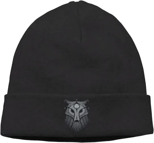 Miniatura 5 de Viking Celtic Wolf Fenrir - Gorro de punto fino con estampado 3D de mito nórdico