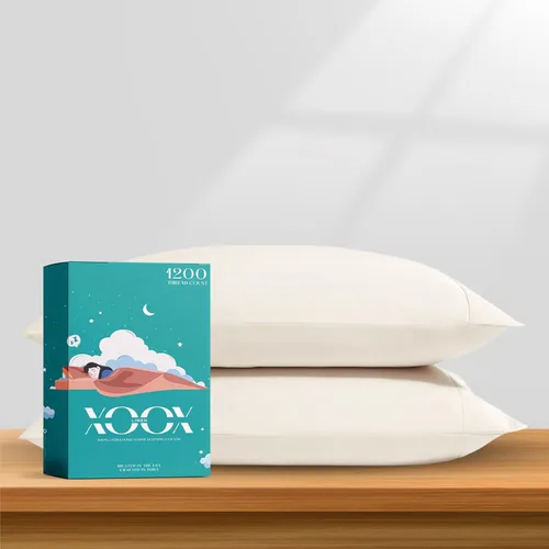 Miniatura 12 de XOOX Linen - Juego de sábanas de 1200 hilos 100% algodón egipcio, tamaño King, de algodón egipcio, juego de 4 piezas de lujo, (azul claro), suave