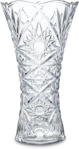 Miniatura 11 de Kanpura Florero de cristal transparente de 7.6 pulgadas, jarrón de cristal grueso para flores y decoración navideña, diseño de girasol (1 unidad)