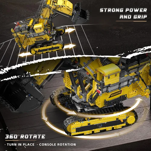 Miniatura 3 de Mould King 17070 - Juego de construcción de excavadora RC para adultos, modelo de vehículo de construcción de camión de 4767 piezas, camión