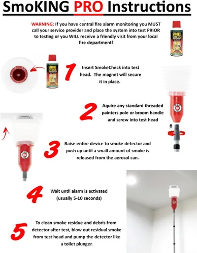 Miniatura 6 de Nuevo y mejorado fumar PRO - Detector de humo/probador de alarma de incendio + 1 lata HSI SmokeCheck